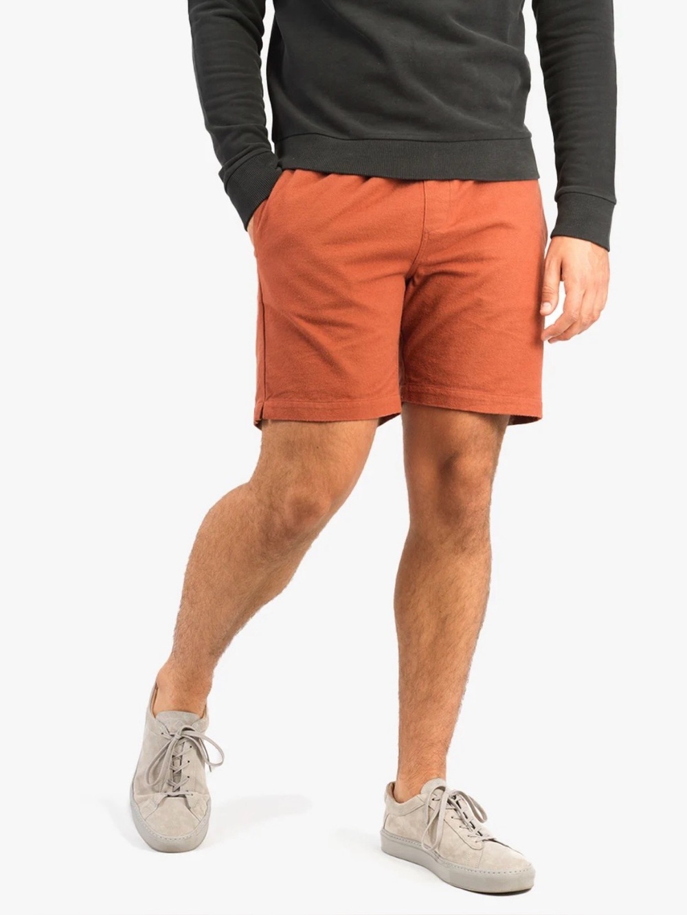 Old Navy Men's Rust Orange Flat-Front Shorts